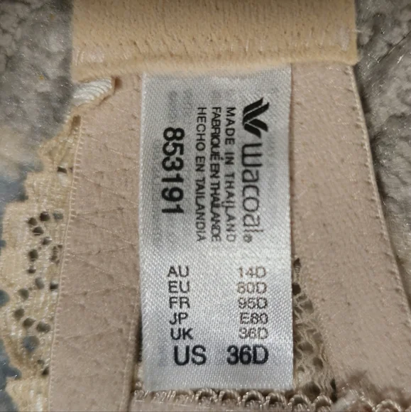 Cream Lace Trim Bra with Seamless Cups - Picture 3 of 4